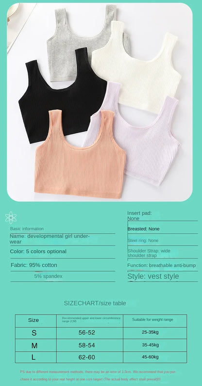 Soft Cotton Training Bras for Girls