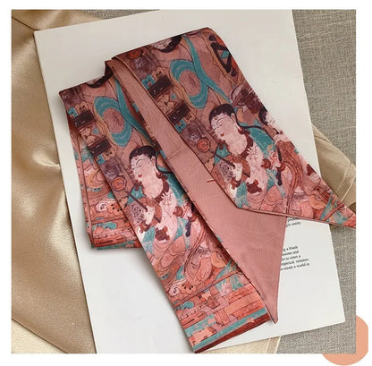 French Bow Tie Painting Silk Scarf