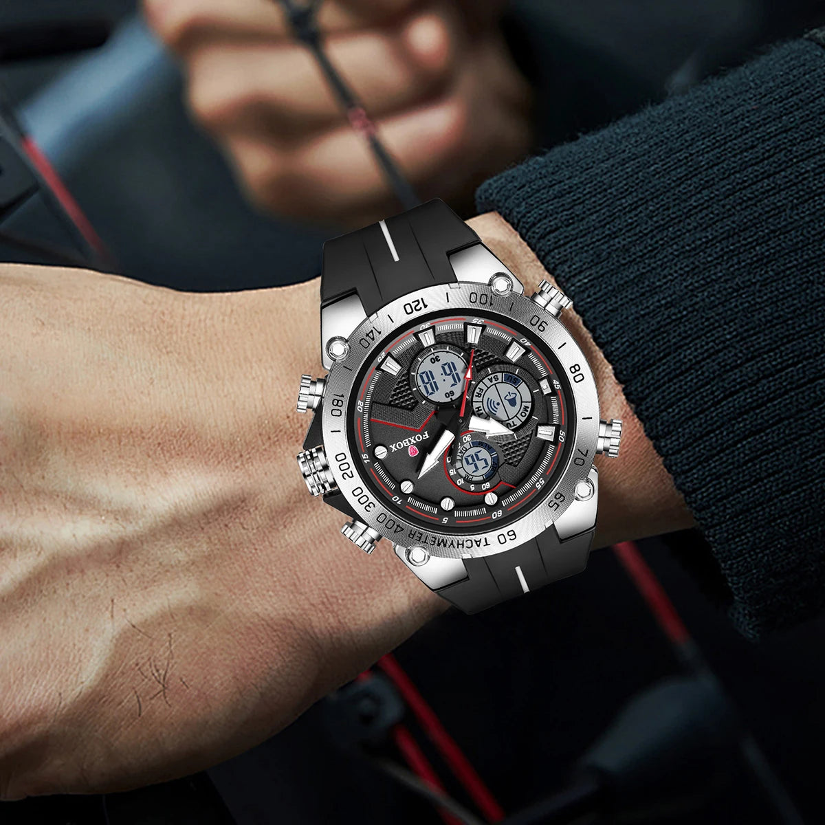 LIGE Dual Display Sports Watch