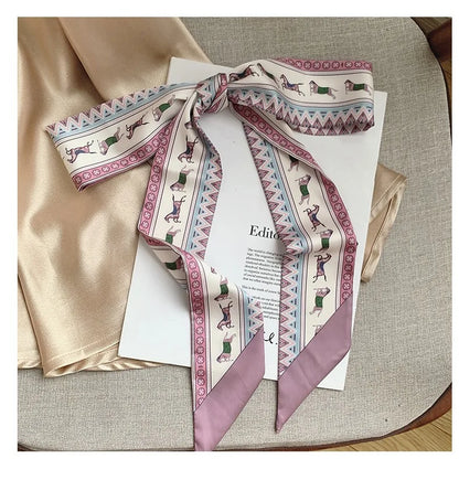 French Bow Tie Painting Silk Scarf