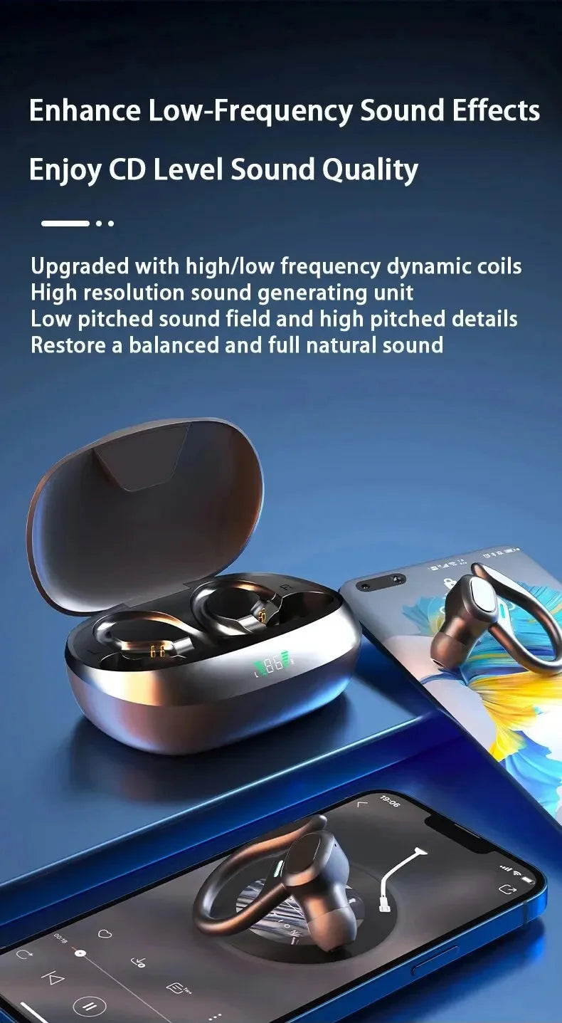 Bluetooth 5.3 Wireless Earphones with Voice Assistant & Wireless Charging