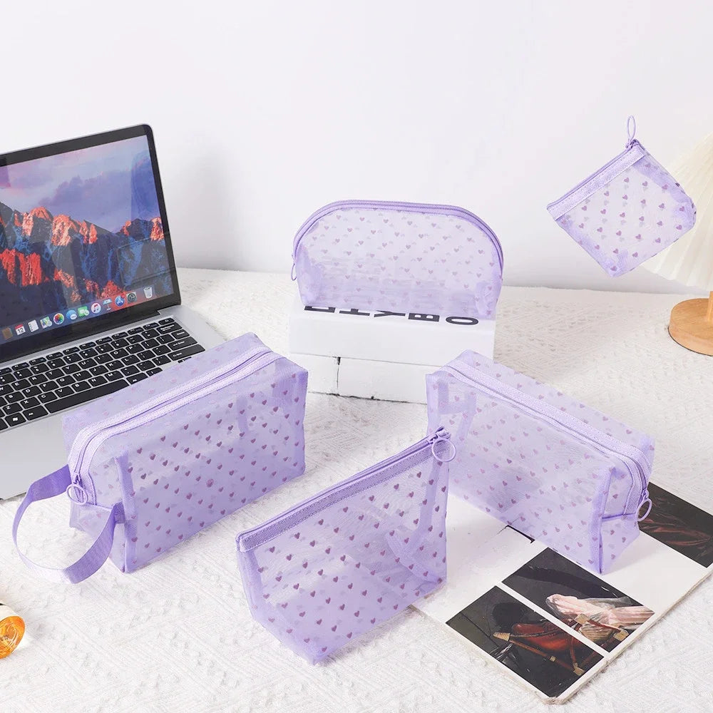 Clear Mesh Cosmetic Bag