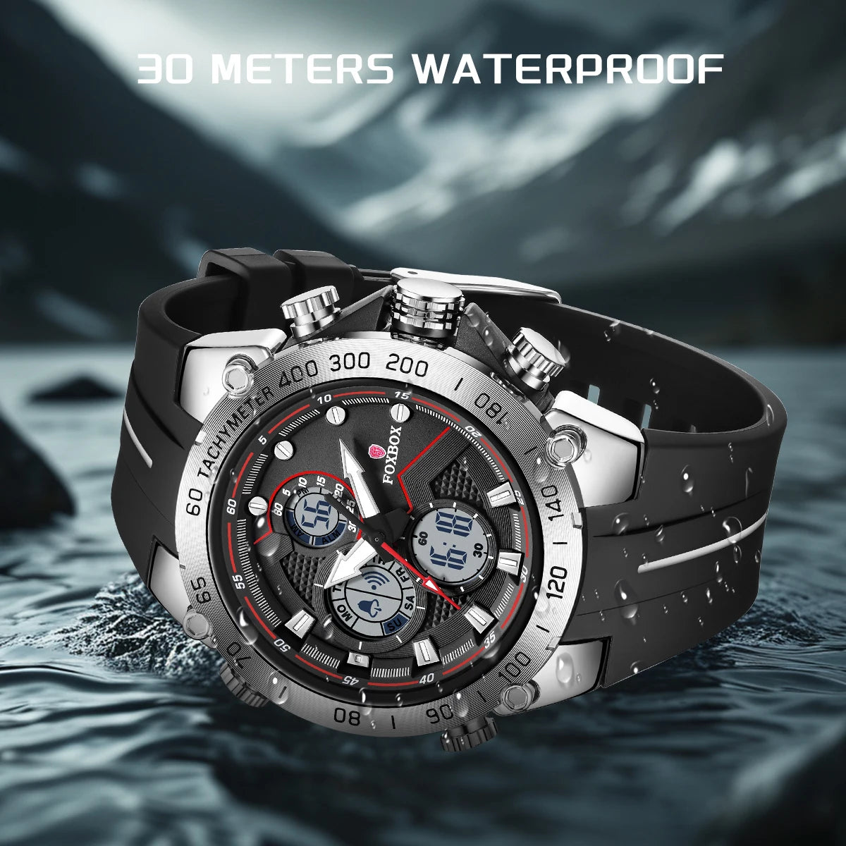 LIGE Dual Display Sports Watch