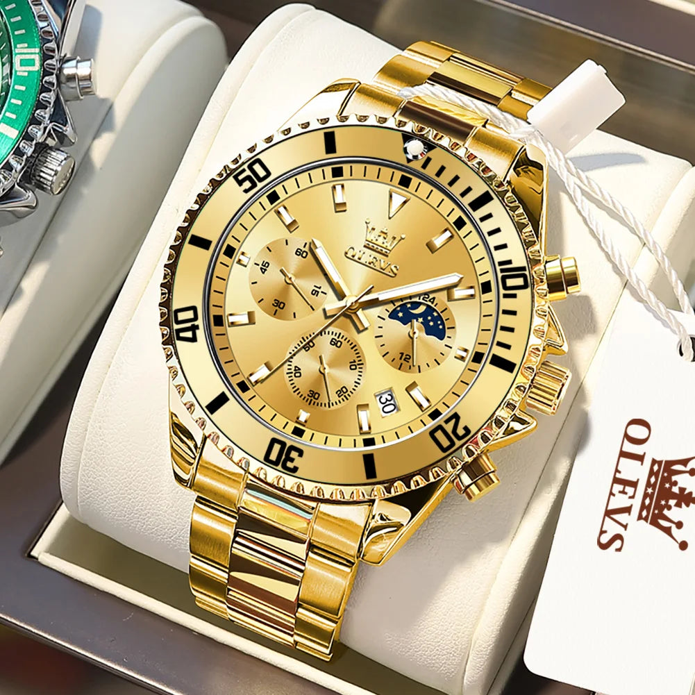 OLEVS Watch with Moon Phase & Date