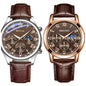 MOONBIFFY Leather Quartz Watch