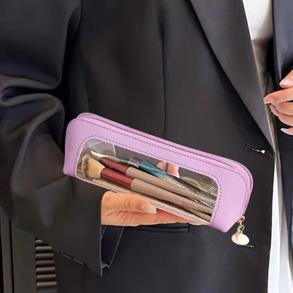 Portable PU Makeup Brush & Toiletry Organizer Bag