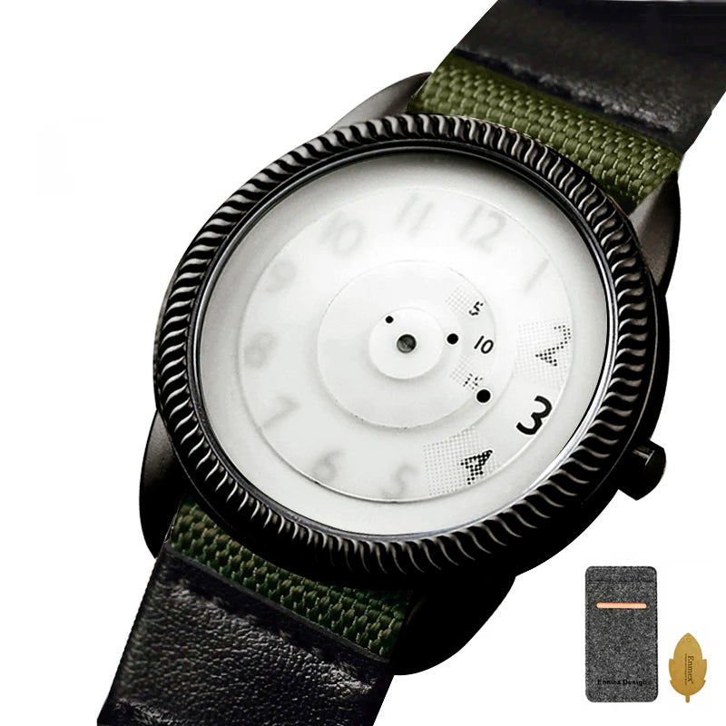 Enmex Casual Canvas Strap Watch