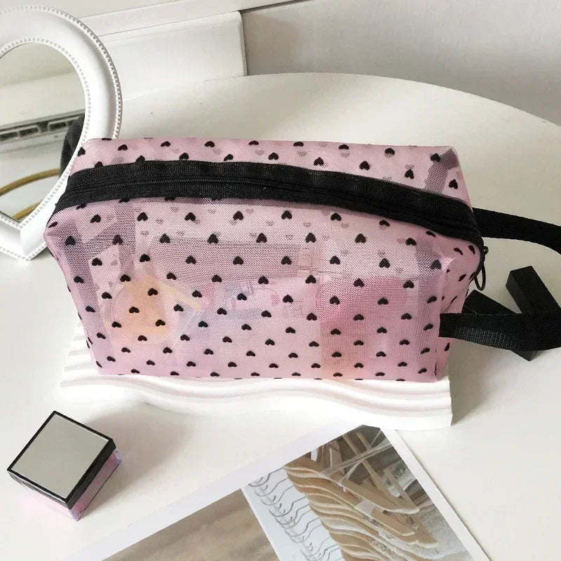 Clear Mesh Cosmetic Bag