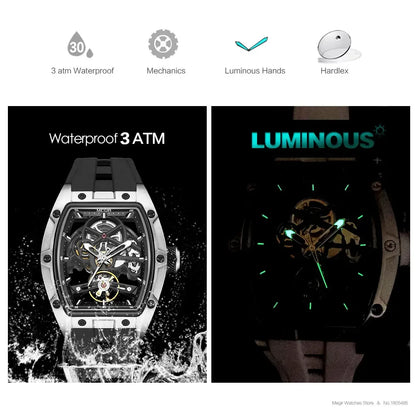 MEGIR Mechanical Skeleton Watch