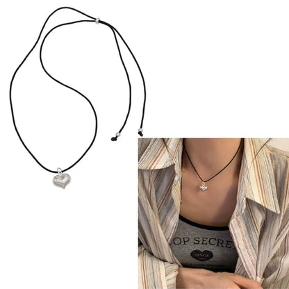 Black Rope Collarbone Chain for Women