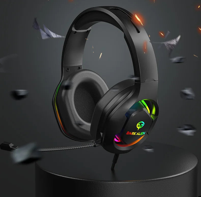 EOENKK Wired USB Gaming Headphones