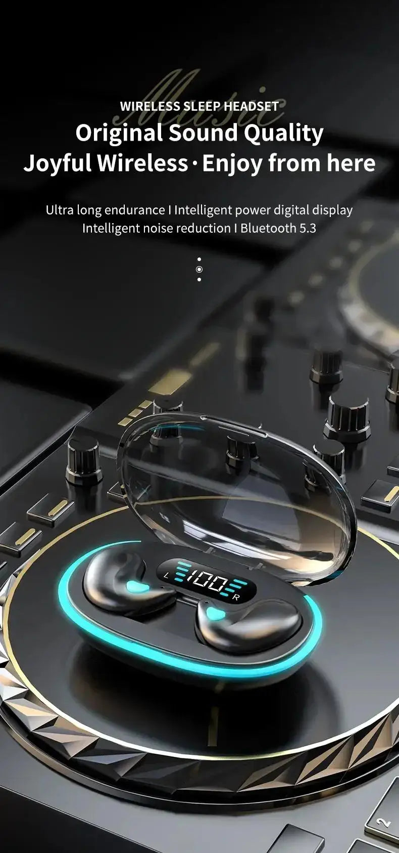 DIXSG Wireless In-Ear Headphones with Active Noise Cancellation & Hybrid Technology