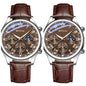 MOONBIFFY Leather Quartz Watch