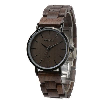 BEWELL 163AL Wooden Quartz Watch