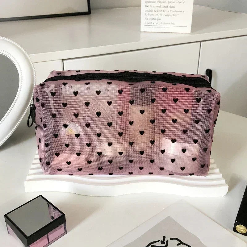 Clear Mesh Cosmetic Bag