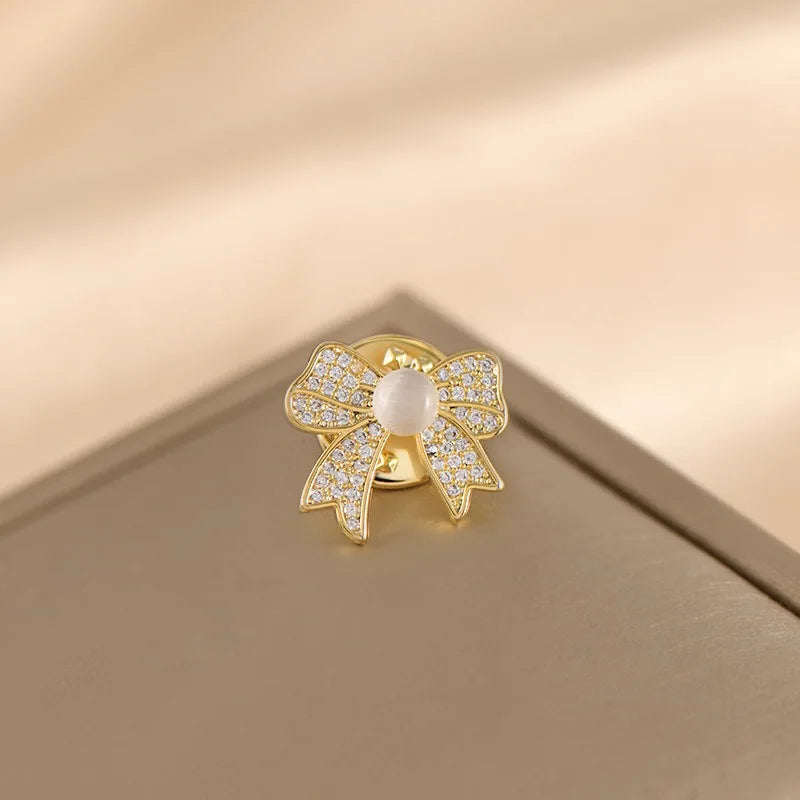 Fashion Flower & Bow Brooch Set