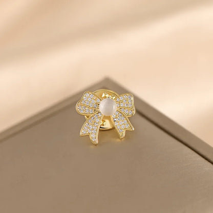 Fashion Flower & Bow Brooch Set