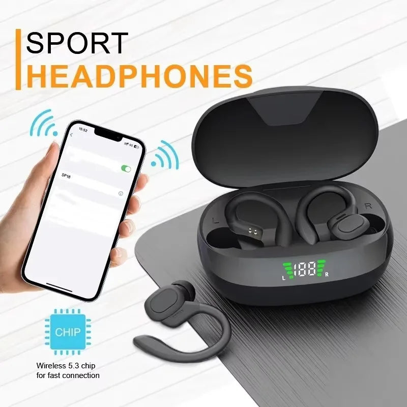 Bluetooth 5.3 Wireless Earphones with Voice Assistant & Wireless Charging
