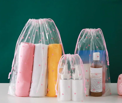 Cute Cartoon Transparent Travel Cosmetic Bag