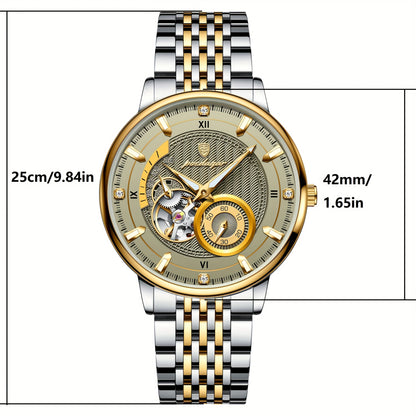 POEDAGAR Luxury Skeleton Dial